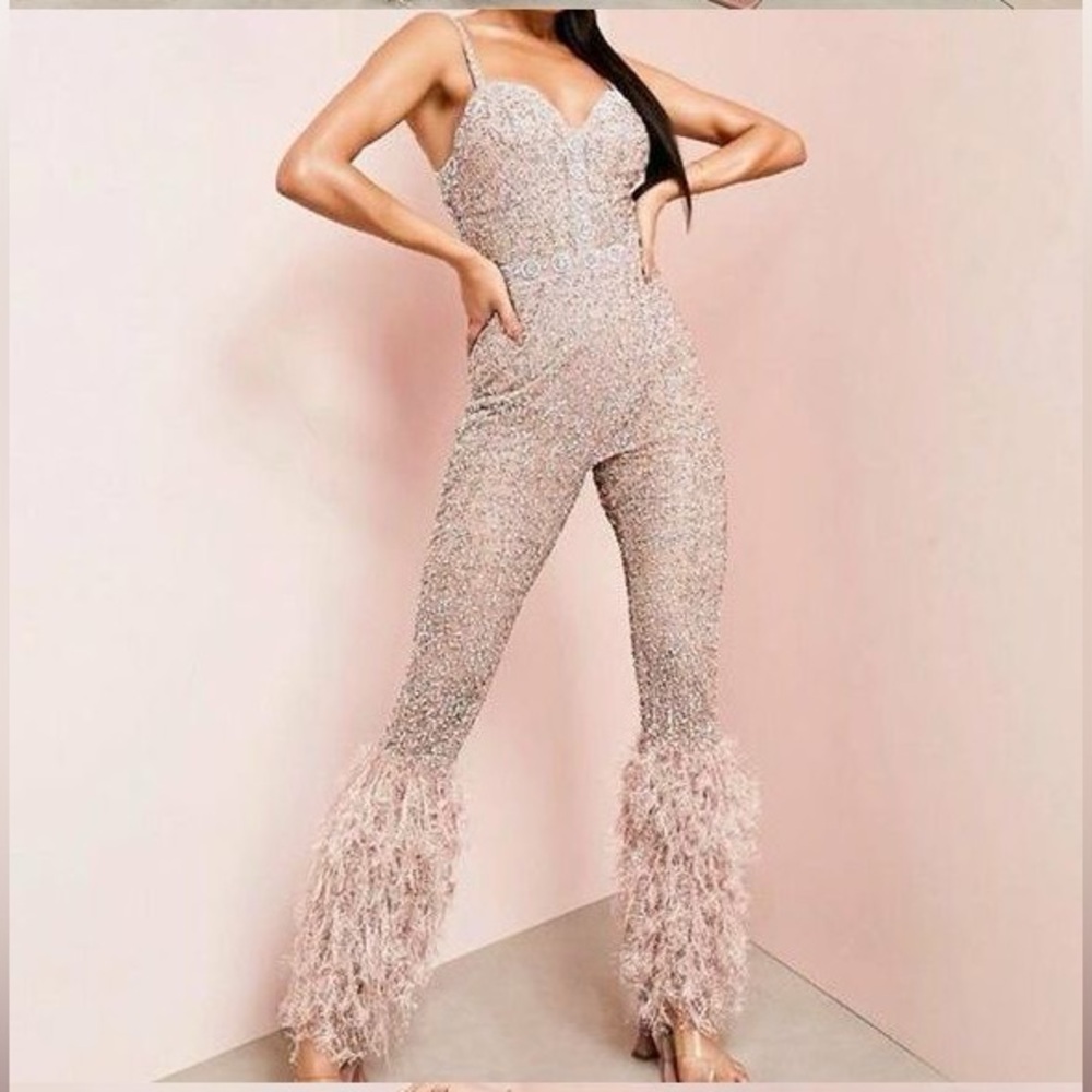 ASOS Pink Jumpsuit with Sleek Form-Fitting Design